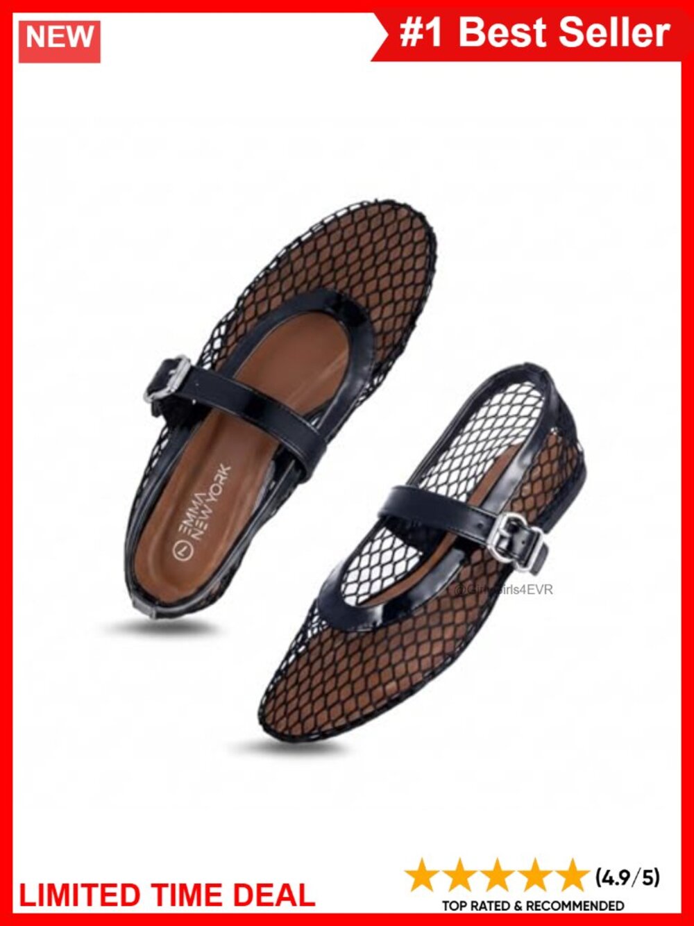 Mesh Ballet Flats Faux Leather Slip-On Square Toe Cushioned Women's Casual Shoes